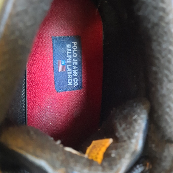 Ralph Lauren Polo Jeans Co. Mens Black Leather Biker Buckle Boots Size 11 D - Picture 9 of 10